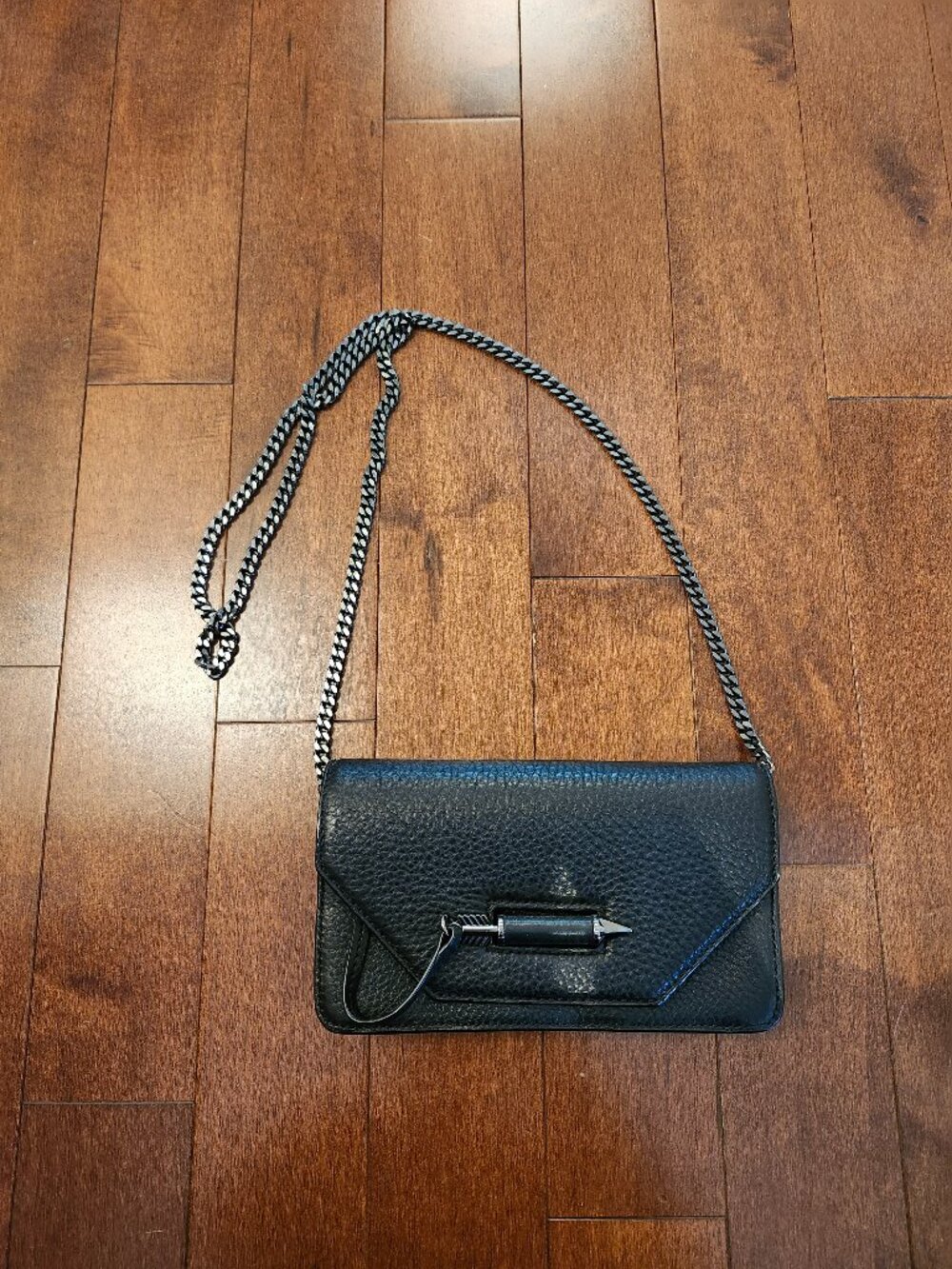 Mackage Cortney black leather crossbody bag